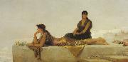 Nathaniel Sichel Arab Women on a Rooftop oil painting picture wholesale